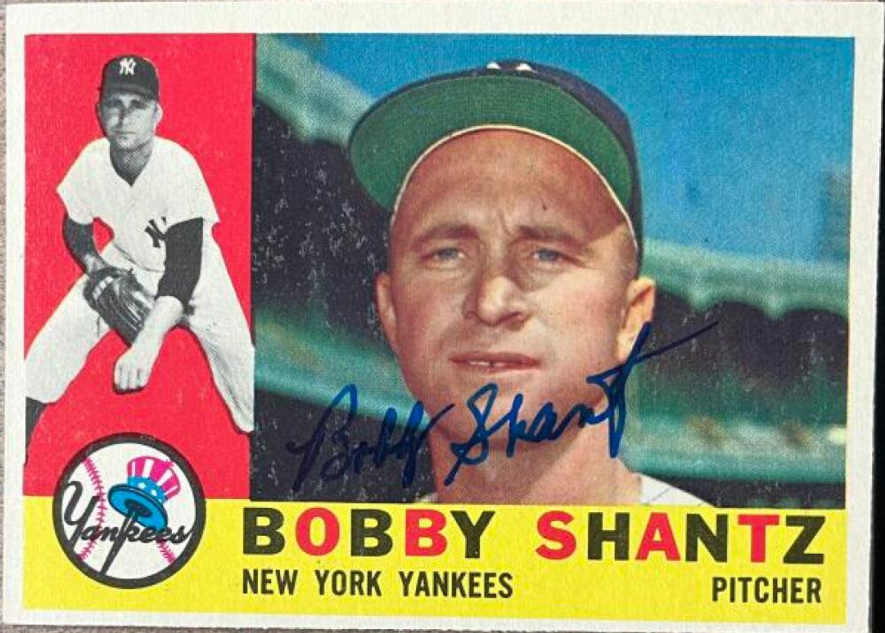 Bobby Shantz Signed 1960 Topps Baseball Card - New York Yankees