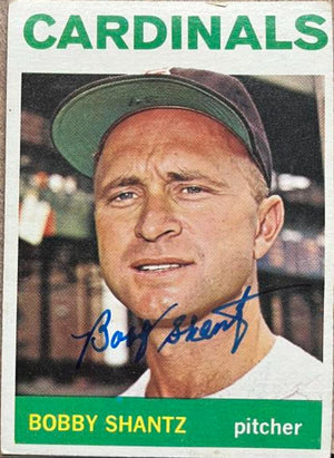 Bobby Shantz Signed 1964 Topps Baseball Card - St Louis Cardinals