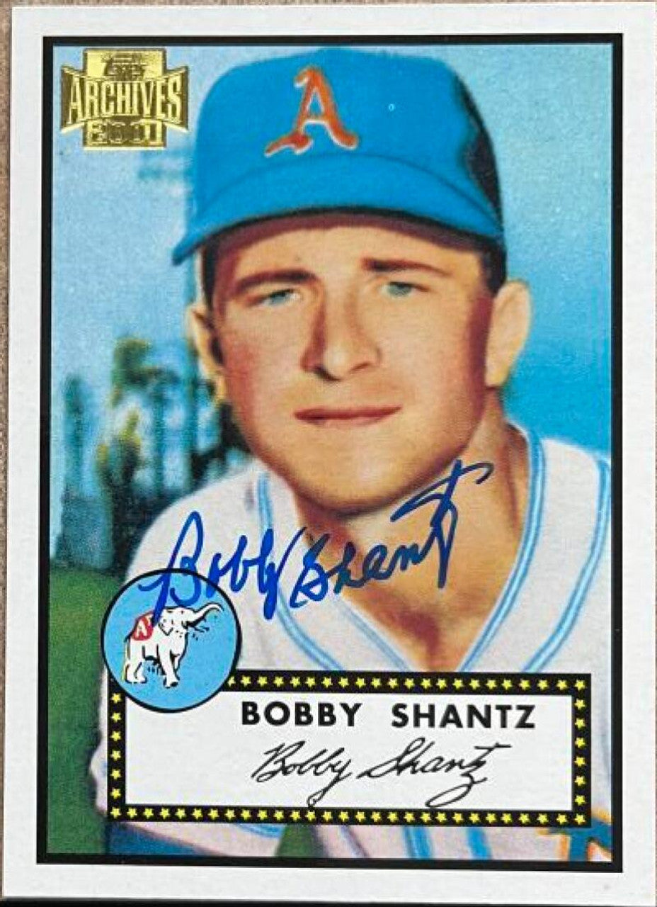 Bobby Shantz Signed 2001 Topps Archives Baseball Card - Philadelphia Athletics #219