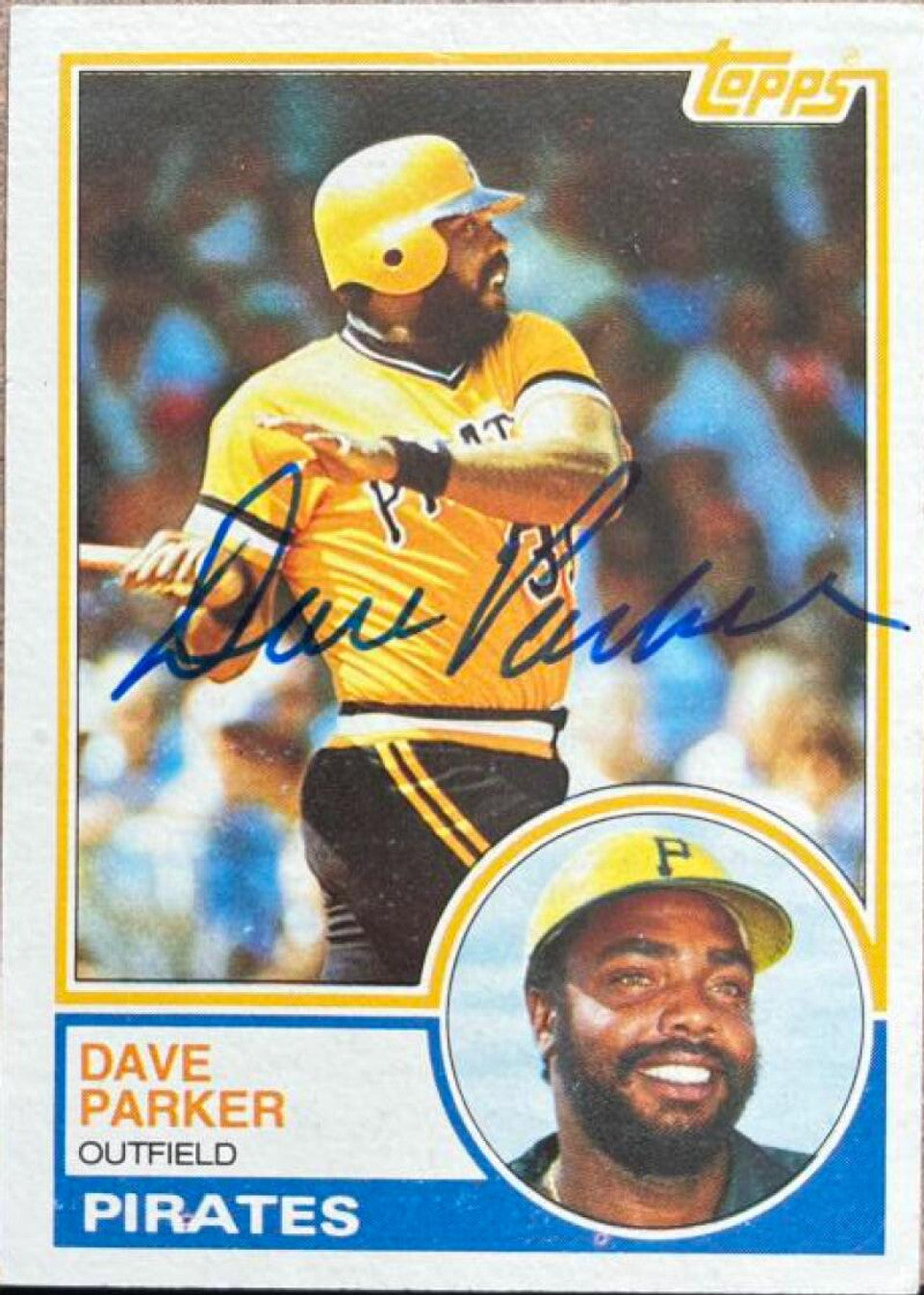 Dave Parker Signed 1983 Topps Baseball Card - Pittsburgh Pirates