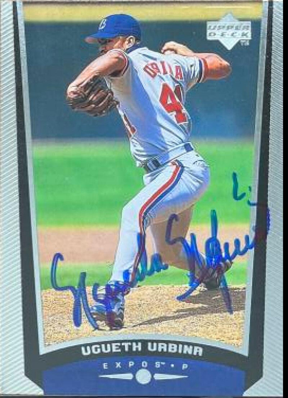 Ugueth Urbina Signed 1999 Upper Deck Baseball Card - Montreal Expos