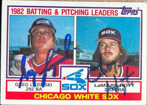ラマー・ホイト & グレッグ・ルジンスキー デュアルサイン入り 1983 Topps ベースボールカード - シカゴ ホワイトソックス