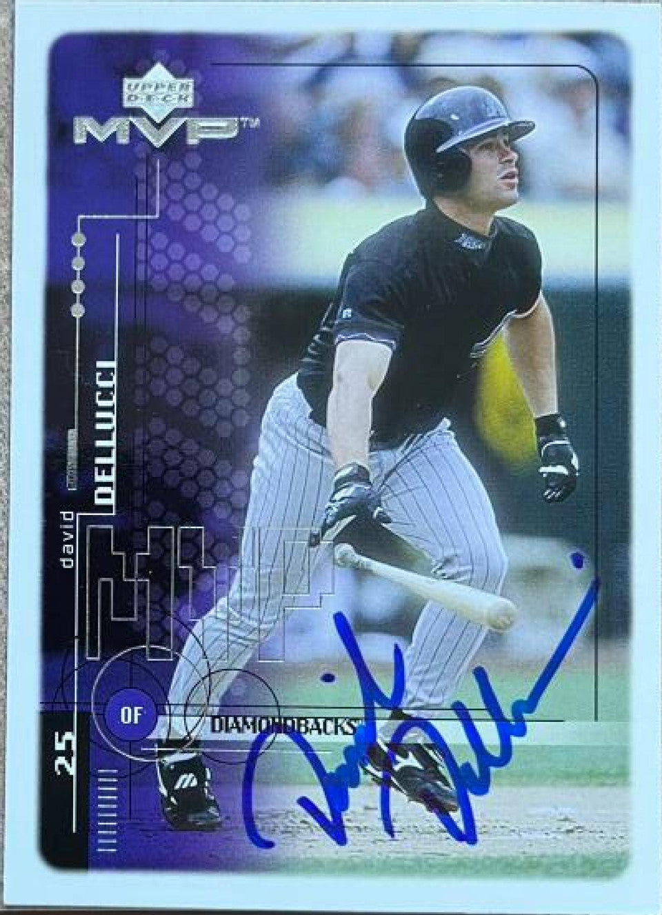 David Dellucci Signed 1999 Upper Deck MVP Baseball Card - Arizona Diamondbacks