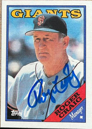 Roger Craig Signed 1988 Topps Baseball Card - San Francisco Giants