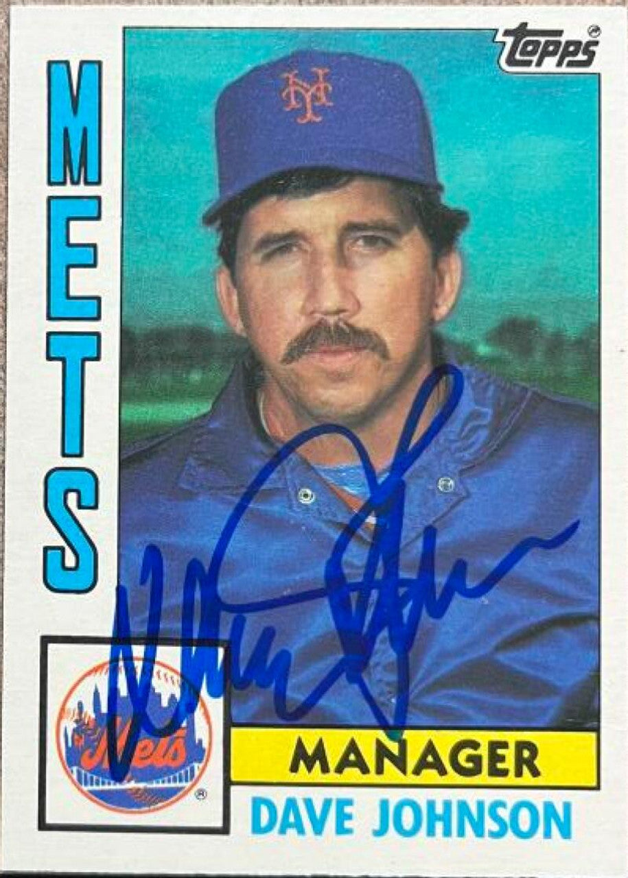 Davey Johnson Signed 1984 Topps Traded Baseball Card - New York Mets