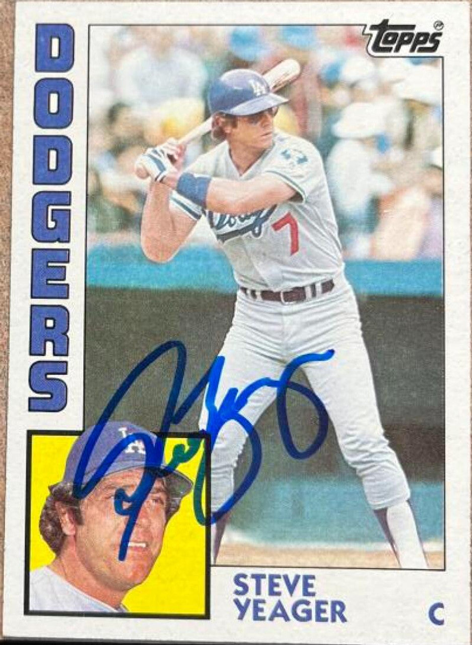 Steve Yeager Signed 1984 Topps Baseball Card - Los Angeles Dodgers