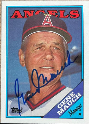 Gene Mauch Signed 1988 Topps Baseball Card - California Angels