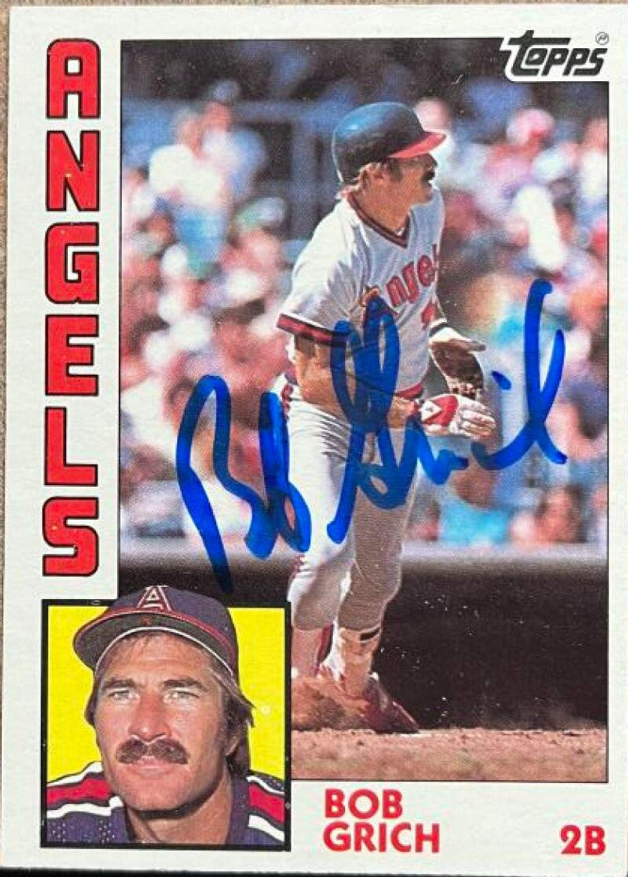 Bob Grich Signed 1984 Topps Baseball Card - California Angels