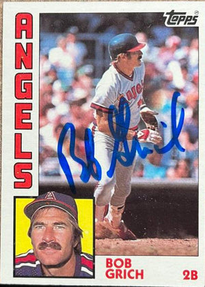 Bob Grich Signed 1984 Topps Baseball Card - California Angels