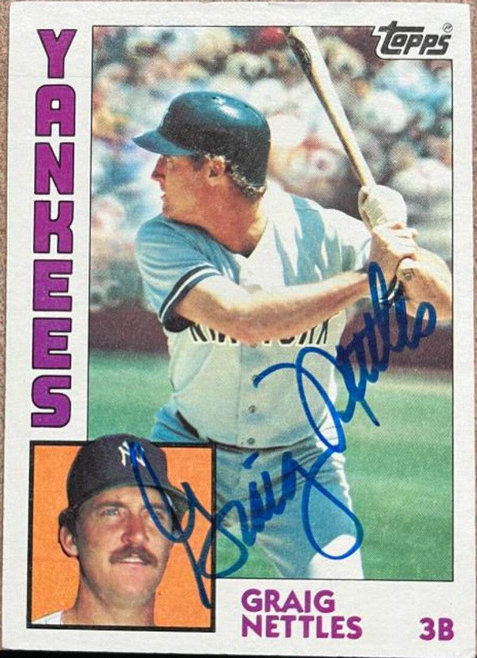 Graig Nettles Signed 1984 Topps Baseball Card - New York Yankees