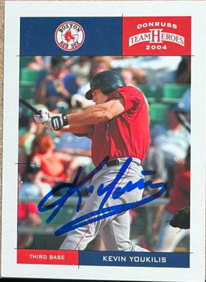 Kevin Youkilis Signed 2004 Donruss Team Heroes Baseball Card - Boston Red Sox