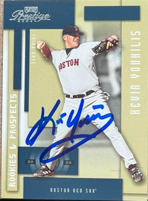 Kevin Youkilis Signed 2004 Playoff Prestige Baseball Card - Boston Red Sox