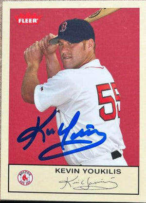 Kevin Youkilis Signed 2005 Fleer Tradition Baseball Card - Boston Red Sox