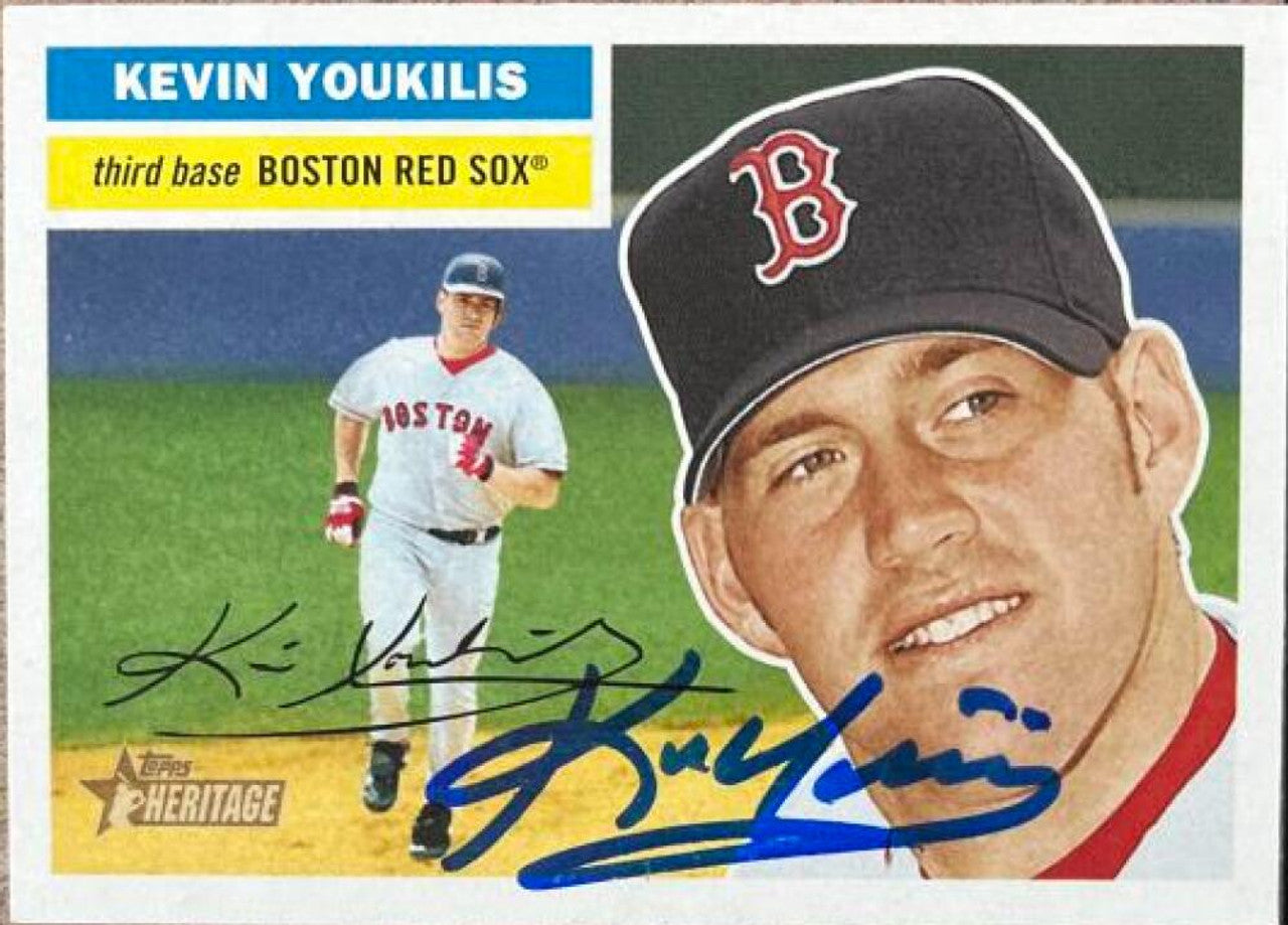 Kevin Youkilis Signed 2005 Topps Heritage Baseball Card - Boston Red Sox