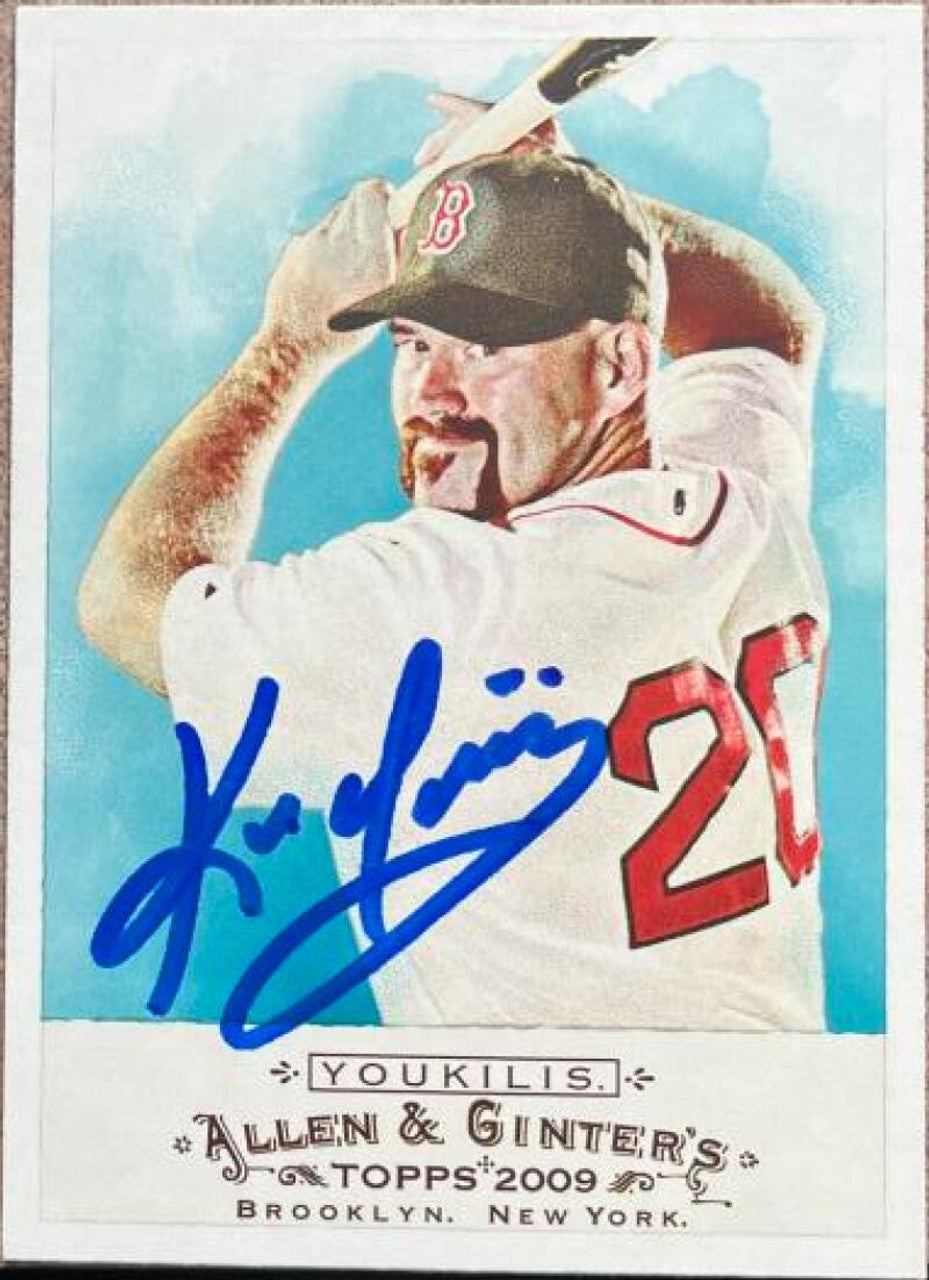 Kevin Youkilis Signed 2009 Allen & Ginter Baseball Card - Boston Red Sox