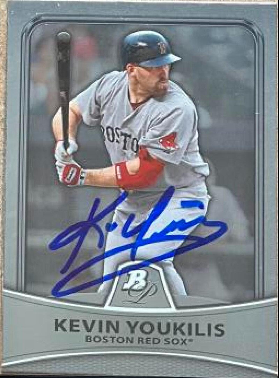 Kevin Youkilis Signed 2010 Bowman Platinum Baseball Card - Boston Red Sox