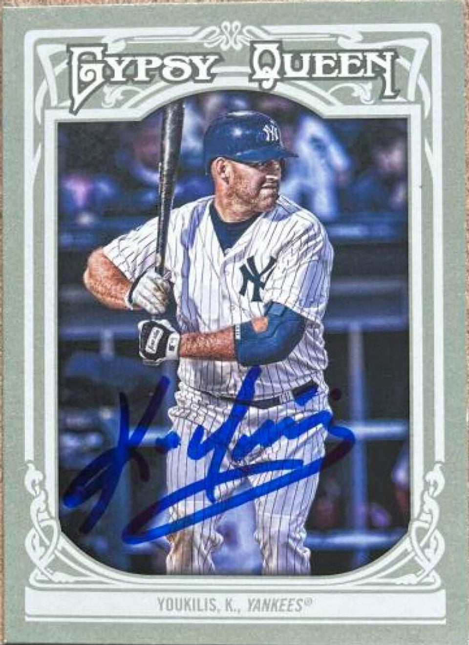 Kevin Youkilis Signed 2013 Topps Gypsy Queen Baseball Card - New York Yankees