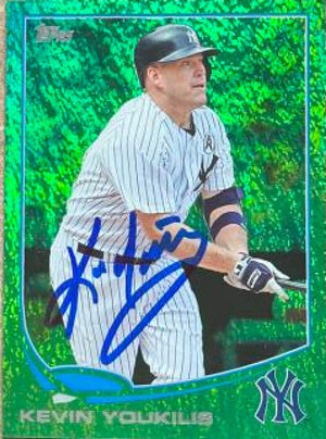 Kevin Youkilis Signed 2013 Topps Update Emerald Baseball Card - New York Yankees