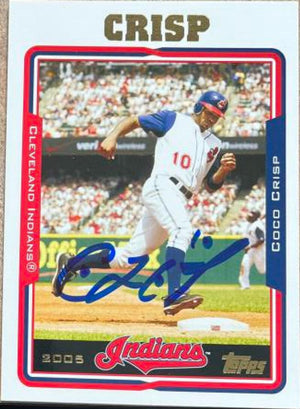 Coco Crisp Signed 2005 Topps Baseball Card - Cleveland Indians