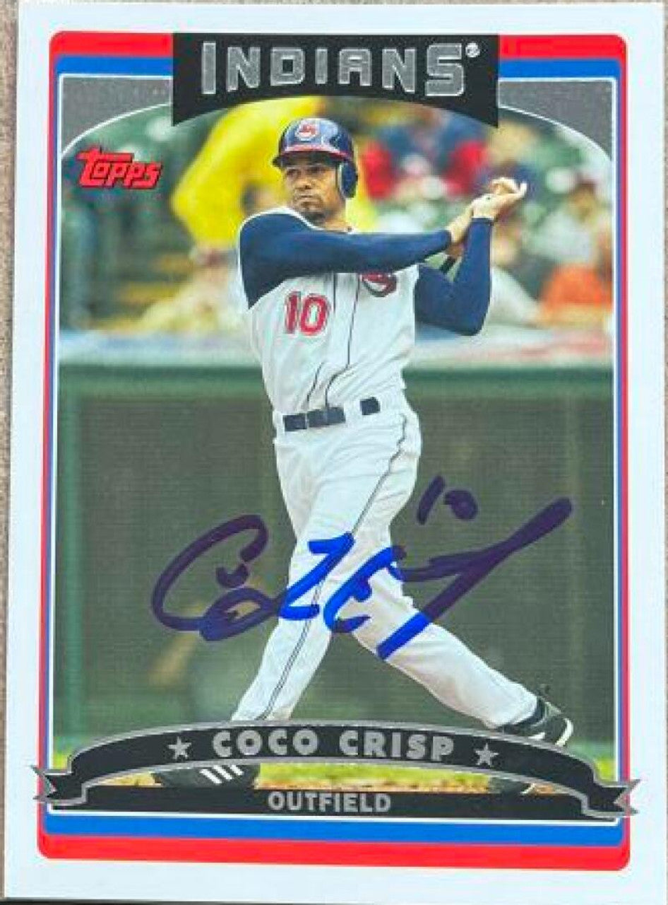 Coco Crisp Signed 2006 Topps Baseball Card - Cleveland Indians