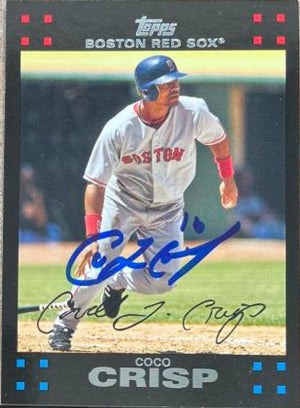 Coco Crisp Signed 2007 Topps Baseball Card - Boston Red Sox