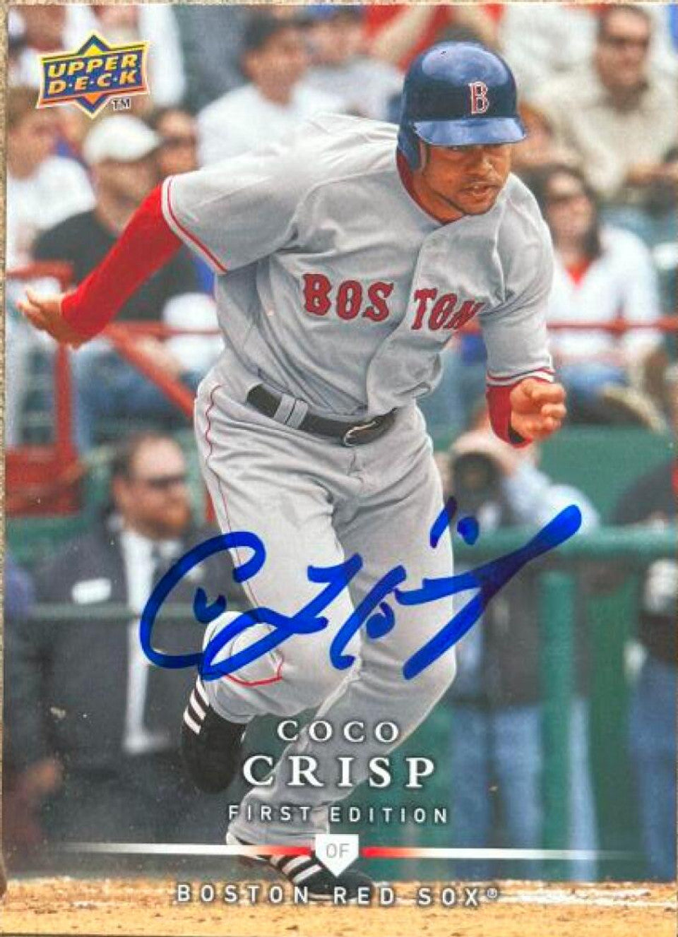 Coco Crisp Signed 2008 Upper Deck First Edition Baseball Card - Boston Red Sox