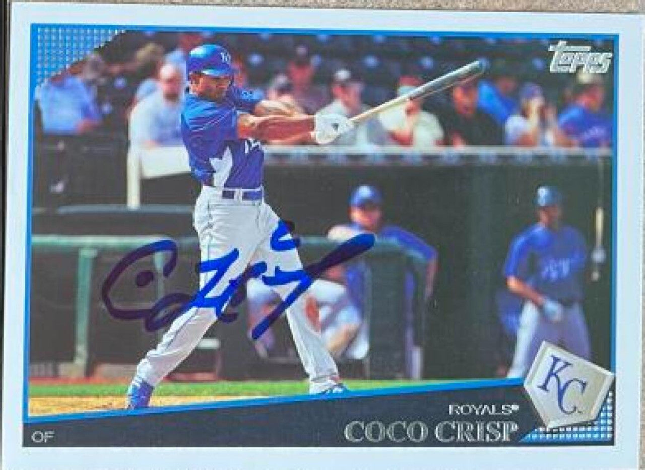 Coco Crisp Signed 2009 Topps Baseball Card - Kansas City Royals