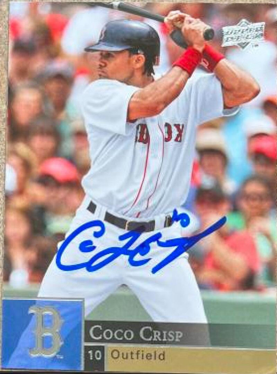 Coco Crisp Signed 2009 Upper Deck Baseball Card - Boston Red Sox