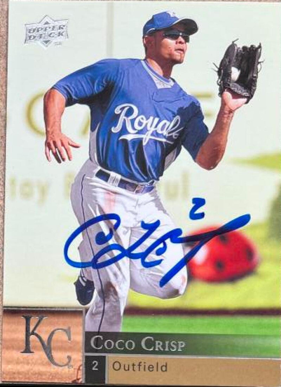 Coco Crisp Signed 2009 Upper Deck Baseball Card - Kansas City Royals