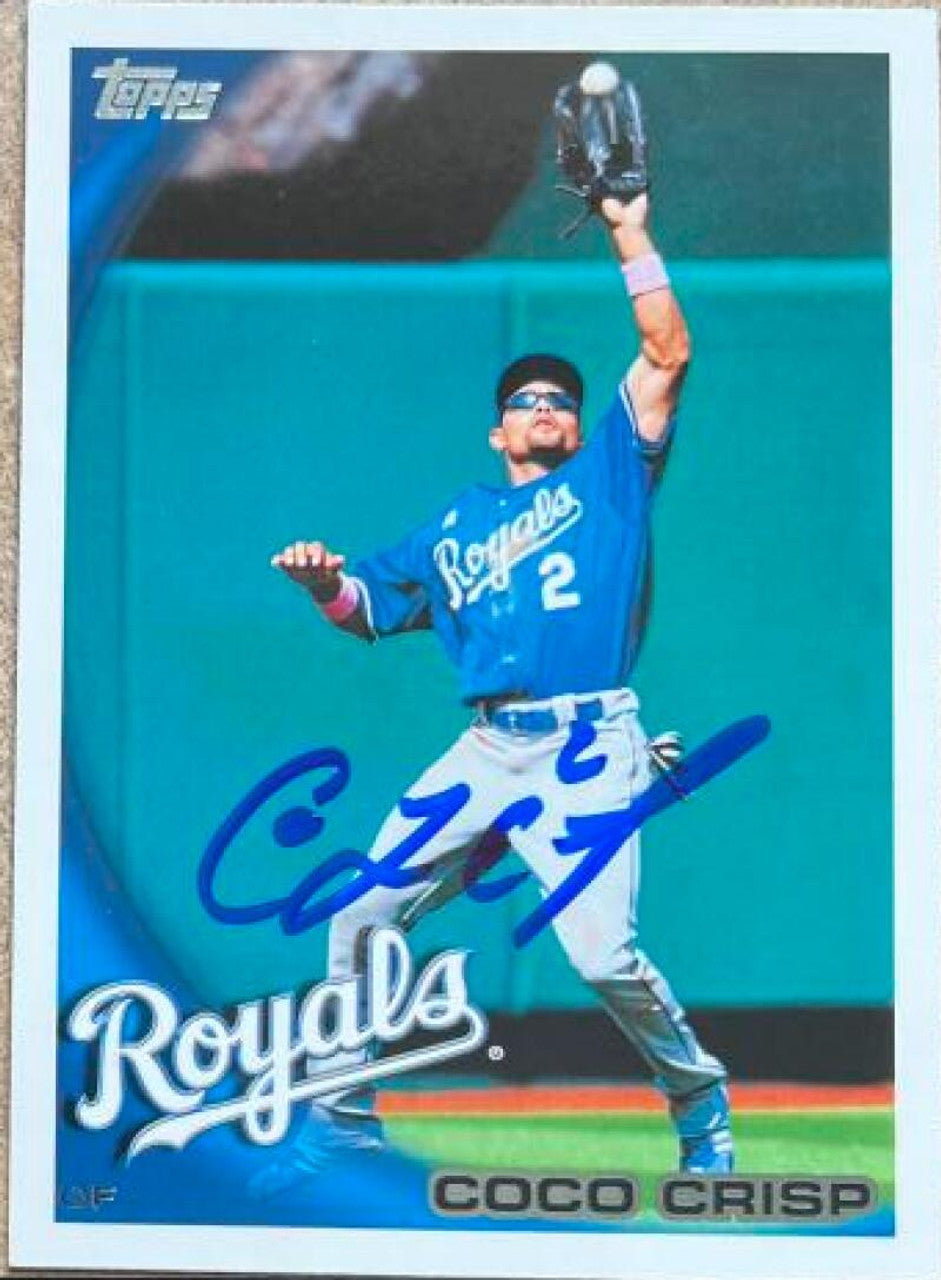 Coco Crisp Signed 2010 Topps Baseball Card - Kansas City Royals