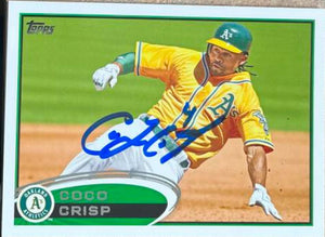 Coco Crisp Signed 2012 Topps Baseball Card - Oakland A's