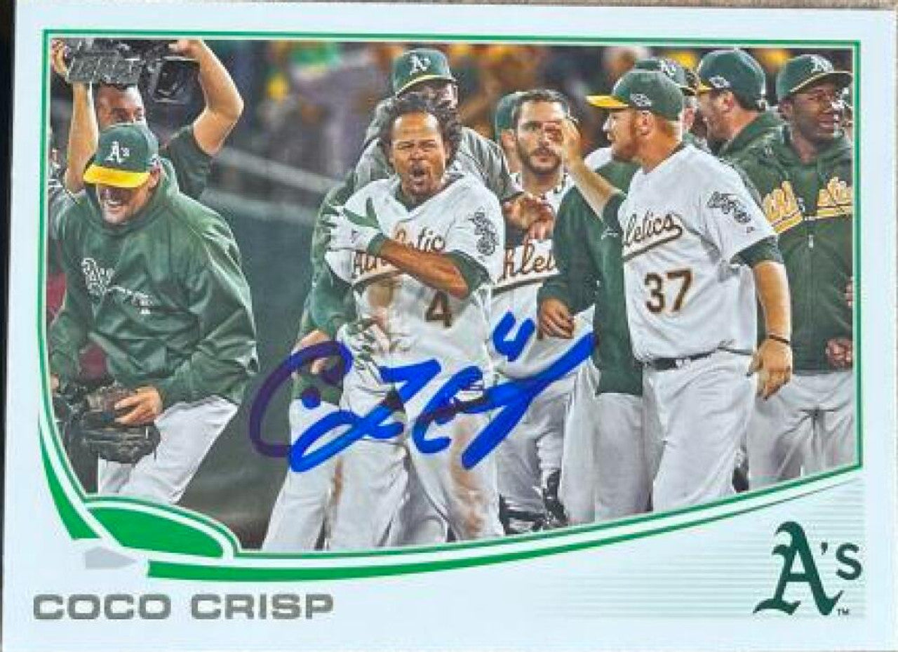 Coco Crisp Signed 2013 Topps Baseball Card - Oakland A's