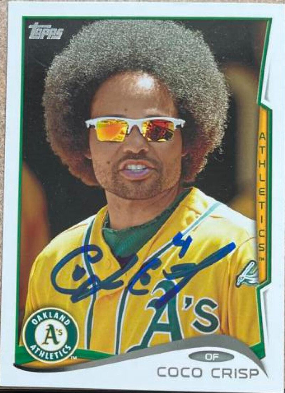 Coco Crisp Signed 2014 Topps Baseball Card - Oakland A's