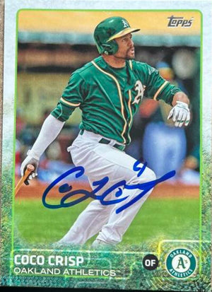 Coco Crisp Signed 2015 Topps Baseball Card - Oakland A's