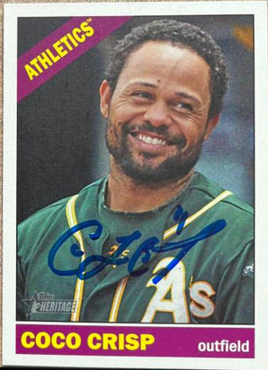 ココ・クリスプ サイン入り 2015 Topps Heritage ベースボールカード - オークランド・アスレチックス