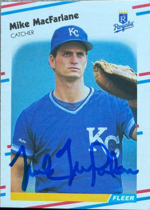 Mike MacFarlane Signed 1988 Fleer Update Baseball Card - Kansas City Royals