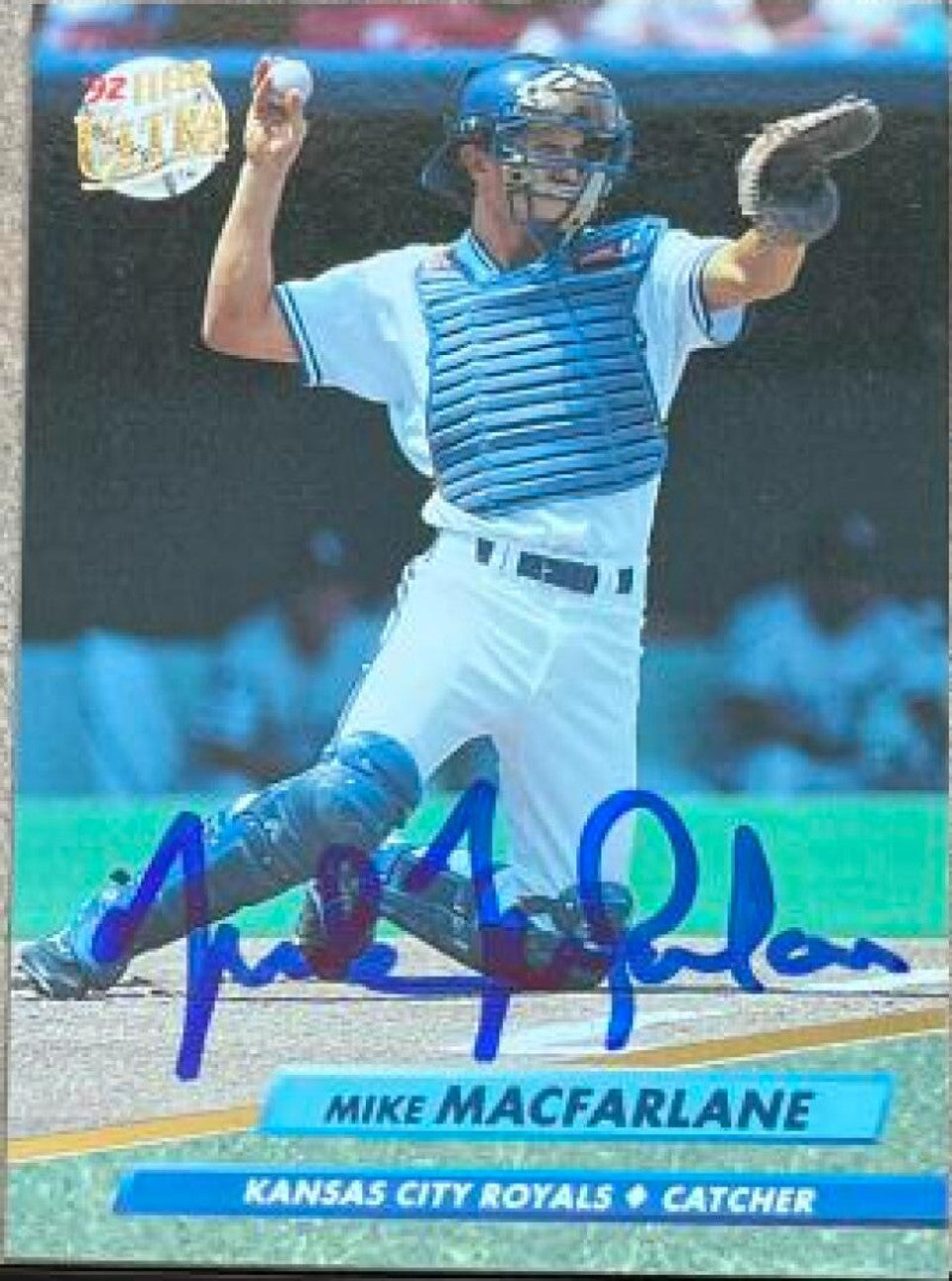 Mike MacFarlane Signed 1992 Fleer Ultra Baseball Card - Kansas City Royals