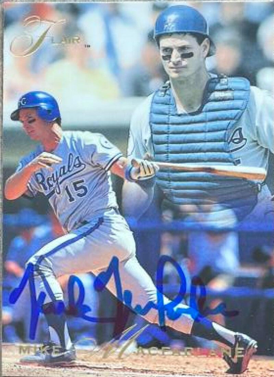 Mike MacFarlane Signed 1993 Flair Baseball Card - Kansas City Royals