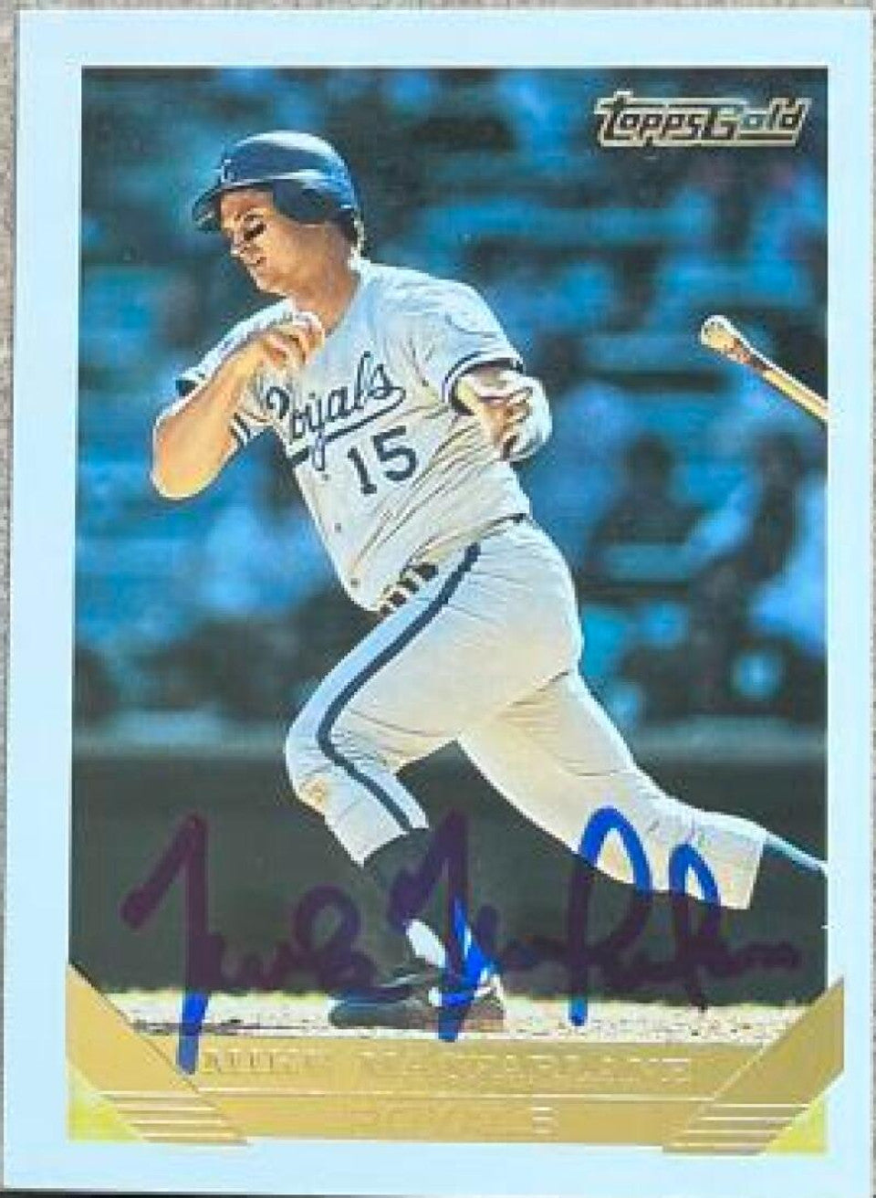 Mike MacFarlane Signed 1993 Topps Gold Baseball Card - Kansas City Royals