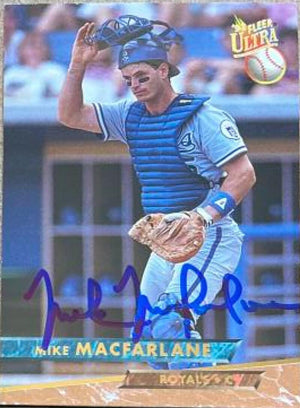 Mike MacFarlane Signed 1993 Fleer Ultra Baseball Card - Kansas City Royals