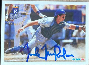 Mike MacFarlane Signed 1994 Fleer Baseball Card - Kansas City Royals