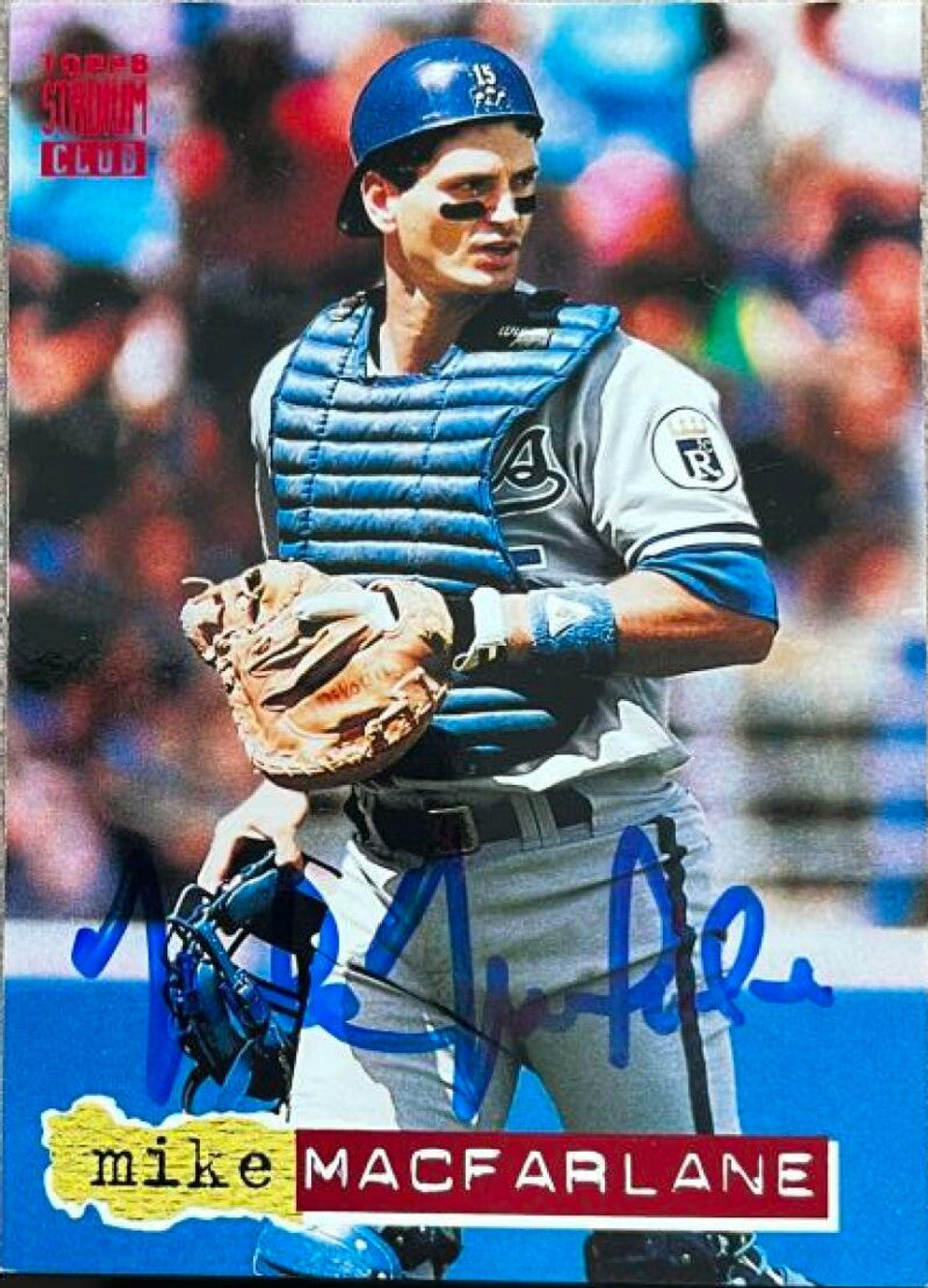 Mike MacFarlane Signed 1994 Stadium Club Baseball Card - Kansas City Royals