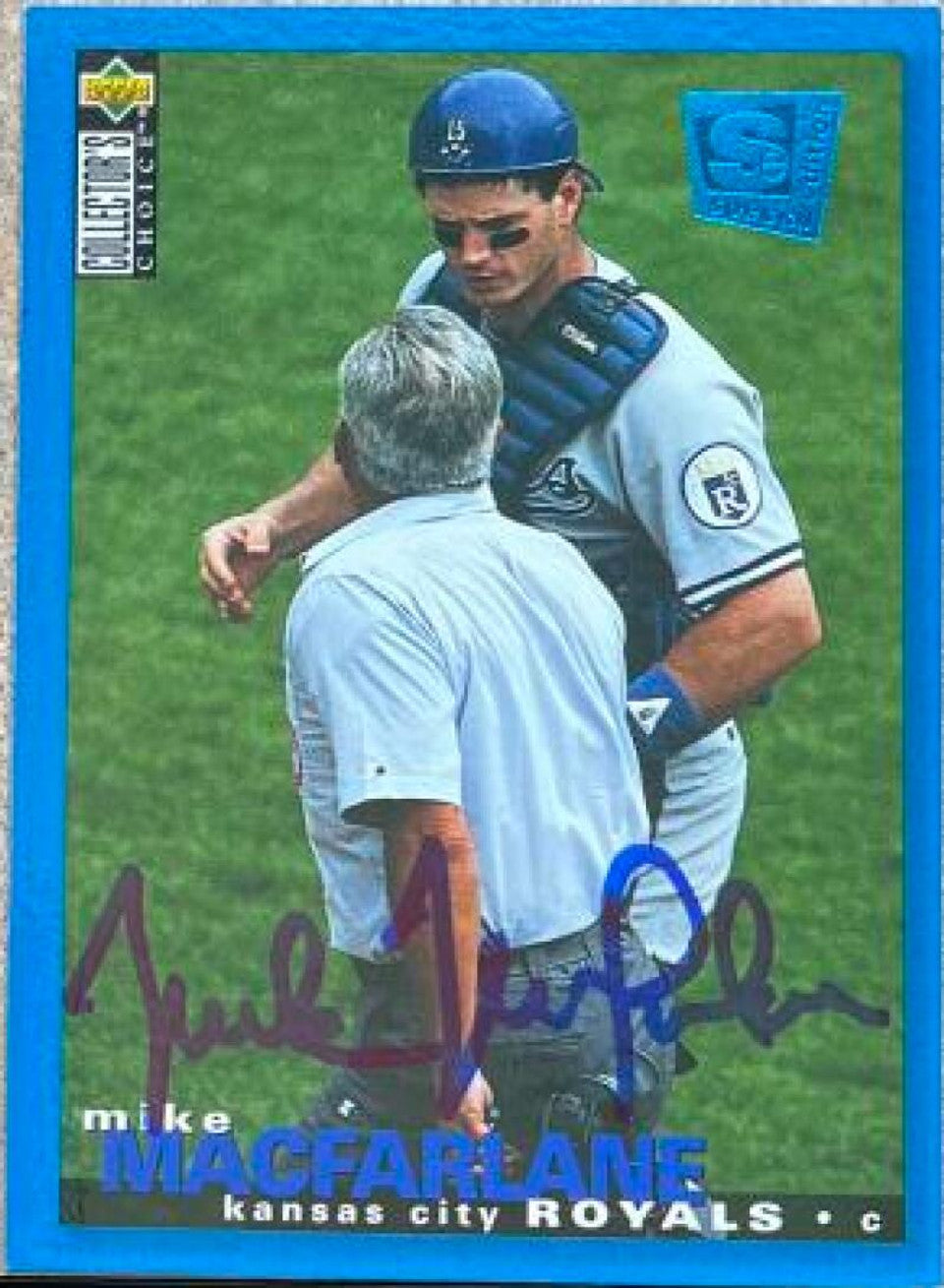 Mike MacFarlane Signed 1995 Collector's Choice SE Baseball Card - Kansas City Royals