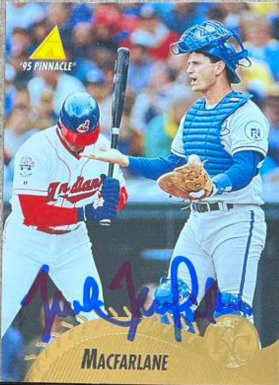 Mike MacFarlane Signed 1995 Pinnacle Baseball Card - Kansas City Royals