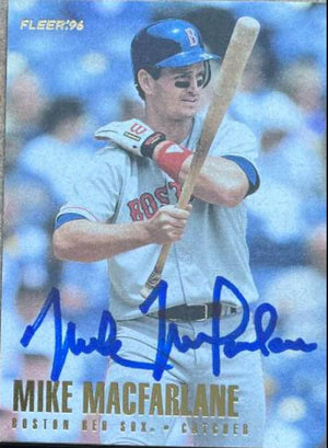 Mike MacFarlane Signed 1996 Fleer Baseball Card - Boston Red Sox