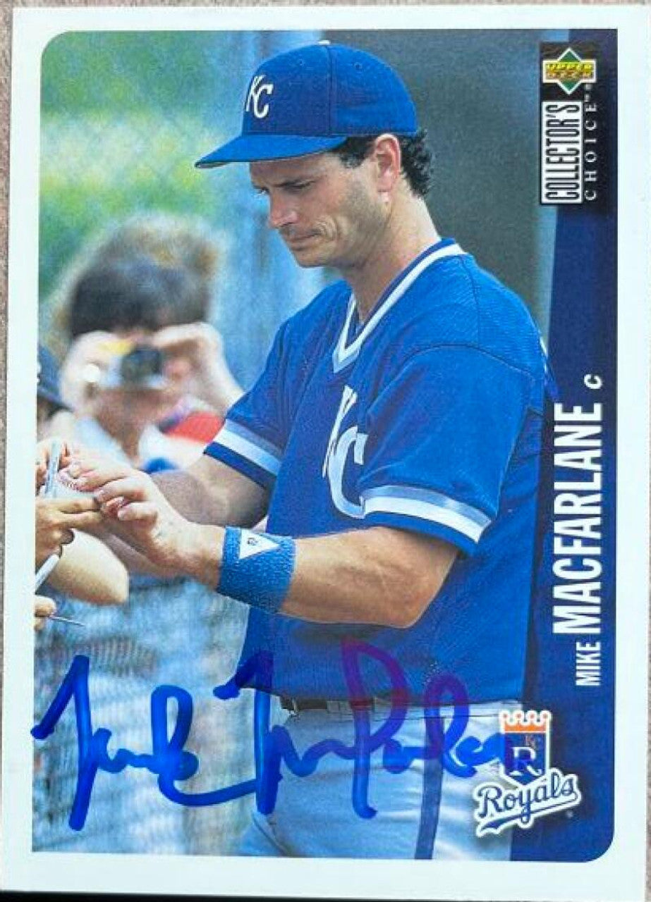 Mike MacFarlane Signed 1996 Collector's Choice Baseball Card - Kansas City Royals