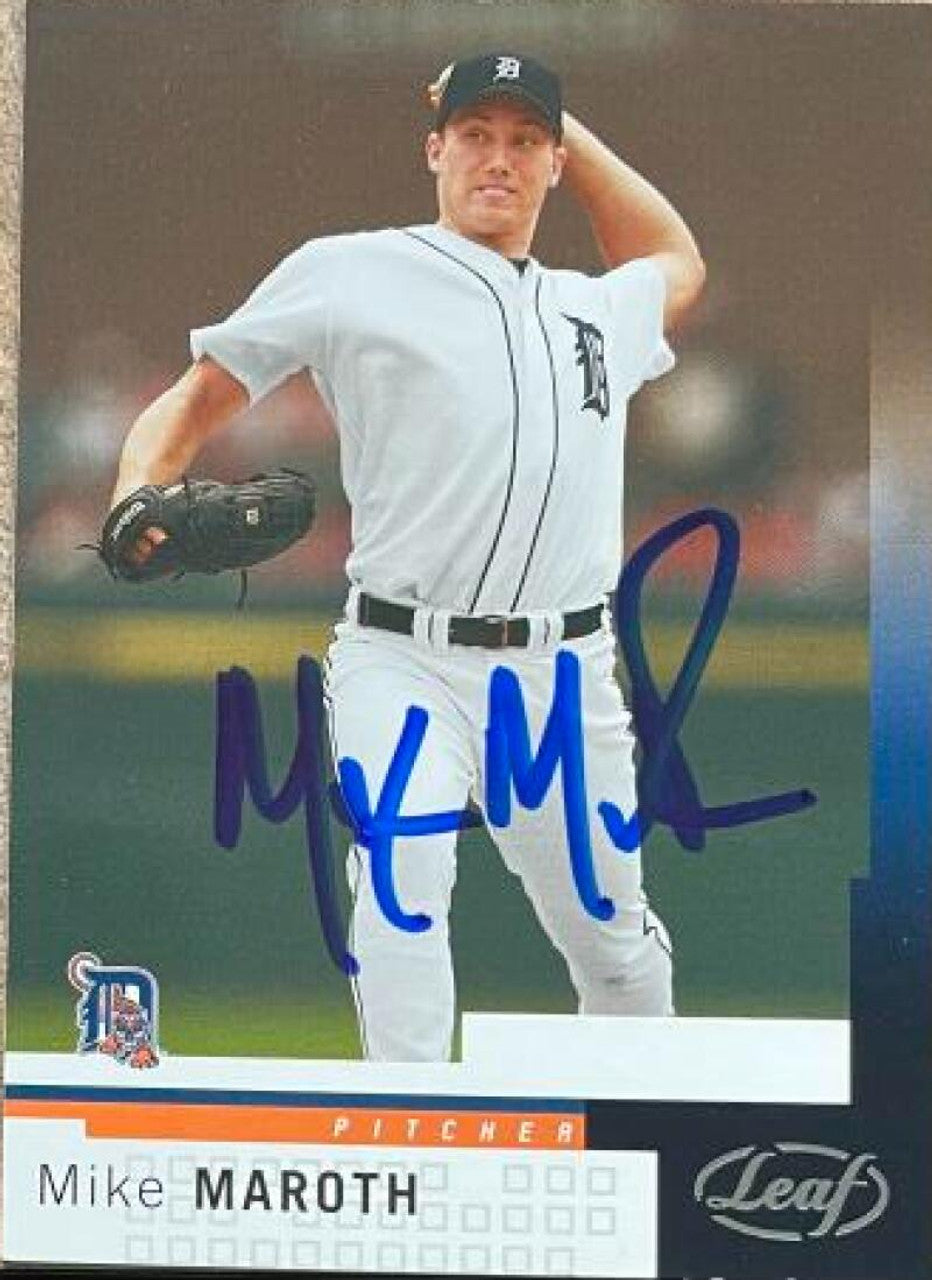 Mike Maroth Signed 2004 Leaf Baseball Card - Detroit Tigers