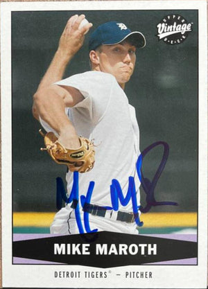 Mike Maroth Signed 2004 Upper Deck Vintage Baseball Card - Detroit Tigers