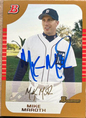 Mike Maroth Signed 2005 Bowman Gold Baseball Card - Detroit Tigers