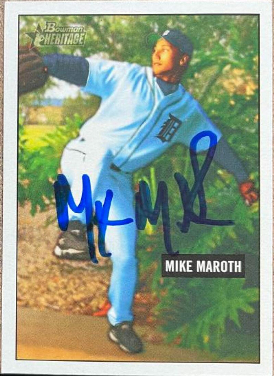 Mike Maroth Signed 2005 Bowman Heritage Baseball Card - Detroit Tigers